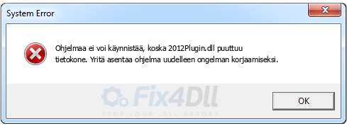 2012Plugin.dll puuttuu