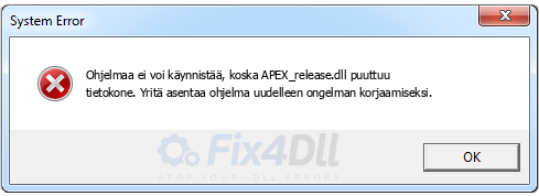 APEX_release.dll puuttuu