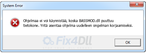 BASSMOD.dll puuttuu