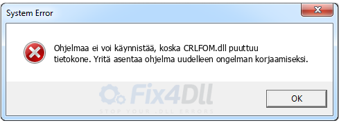 CRLFOM.dll puuttuu