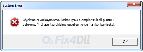 CryD3DCompilerStub.dll puuttuu