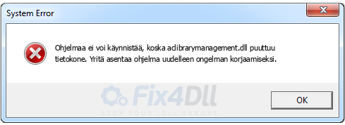 aclibrarymanagement.dll puuttuu