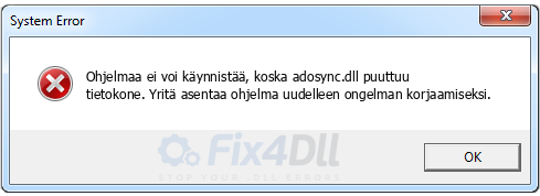 adosync.dll puuttuu