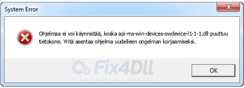 api-ms-win-devices-swdevice-l1-1-1.dll puuttuu