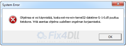 ext-ms-win-kernel32-datetime-l1-1-0.dll puuttuu