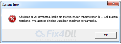 ext-ms-win-ntuser-windowstation-l1-1-1.dll puuttuu