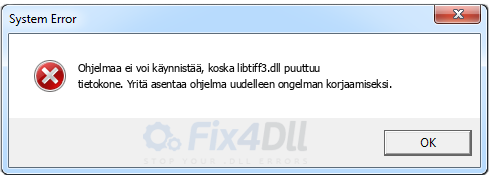 libtiff3.dll puuttuu