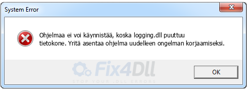 logging.dll puuttuu