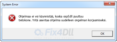 ospf.dll puuttuu