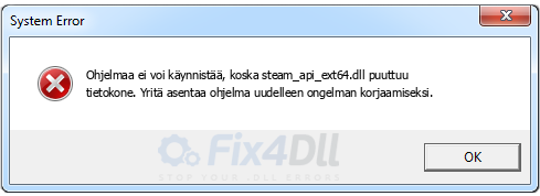 steam_api_ext64.dll puuttuu