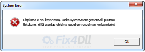 system.management.dll puuttuu