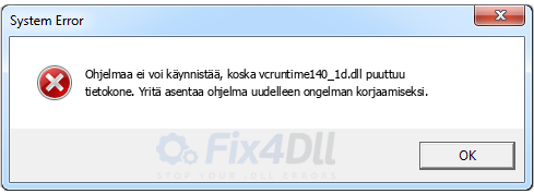 vcruntime140_1d.dll puuttuu